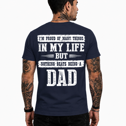 Nothing Beats Being A Dad Shirt Proud Father Graphic Tee Father's Day Gift For Men