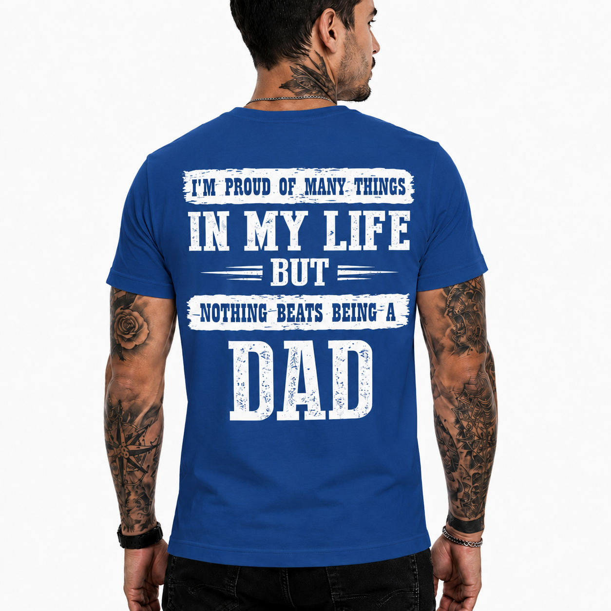 Nothing Beats Being A Dad Shirt Proud Father Graphic Tee Father's Day Gift For Men