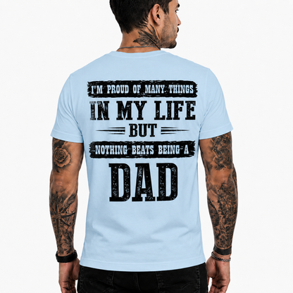 Nothing Beats Being A Dad Shirt Proud Father Graphic Tee Father's Day Gift For Men