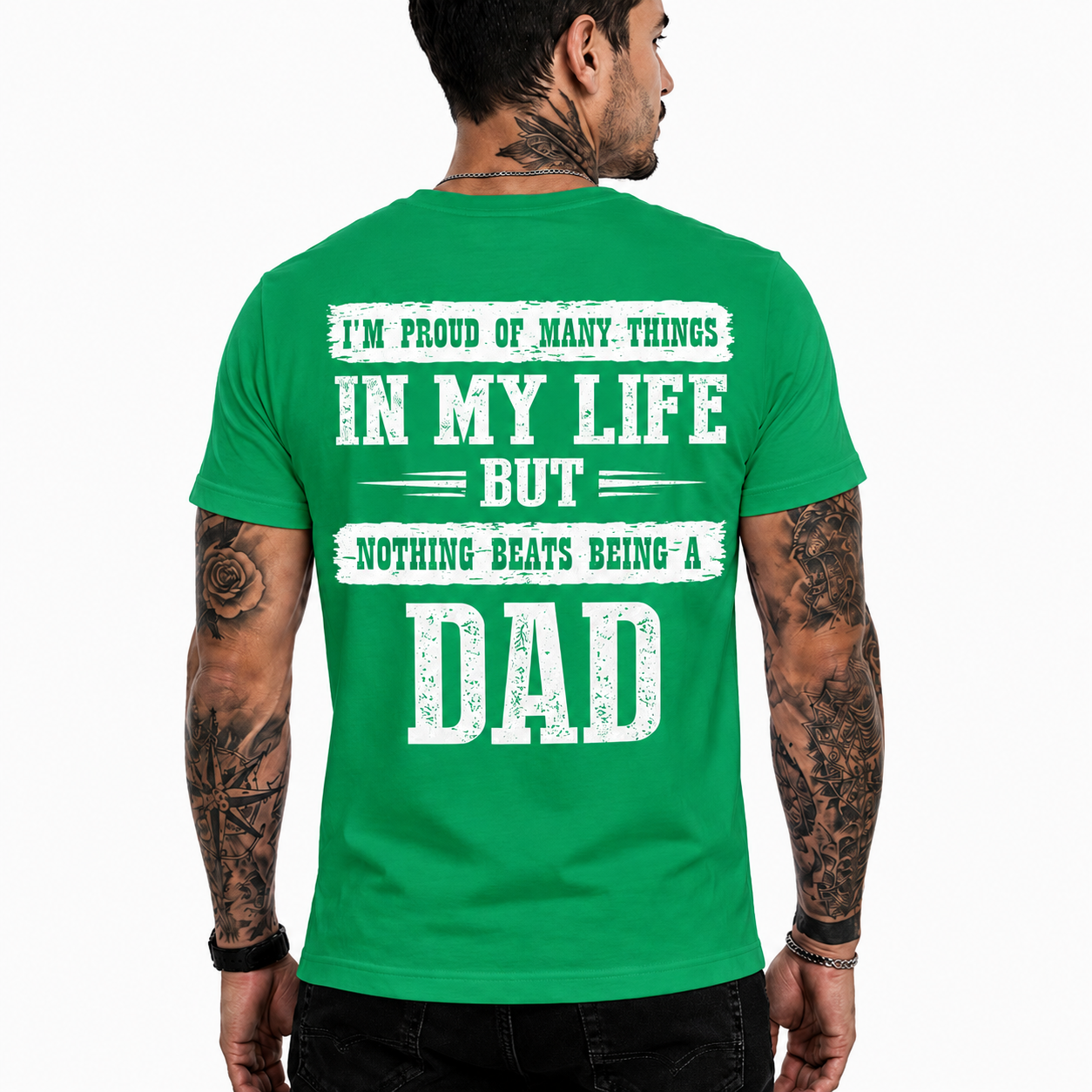 Nothing Beats Being A Dad Shirt Proud Father Graphic Tee Father's Day Gift For Men