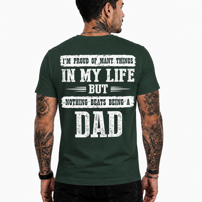 Nothing Beats Being A Dad Shirt Proud Father Graphic Tee Father's Day Gift For Men