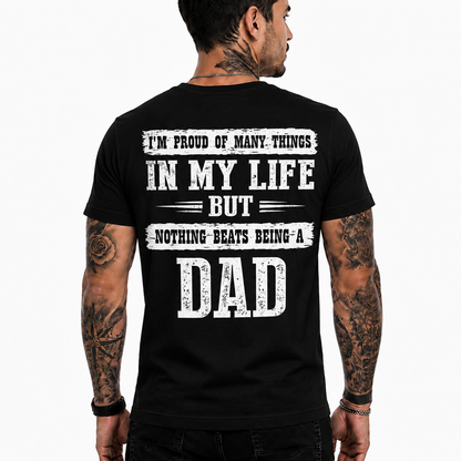 Nothing Beats Being A Dad Shirt Proud Father Graphic Tee Father's Day Gift For Men