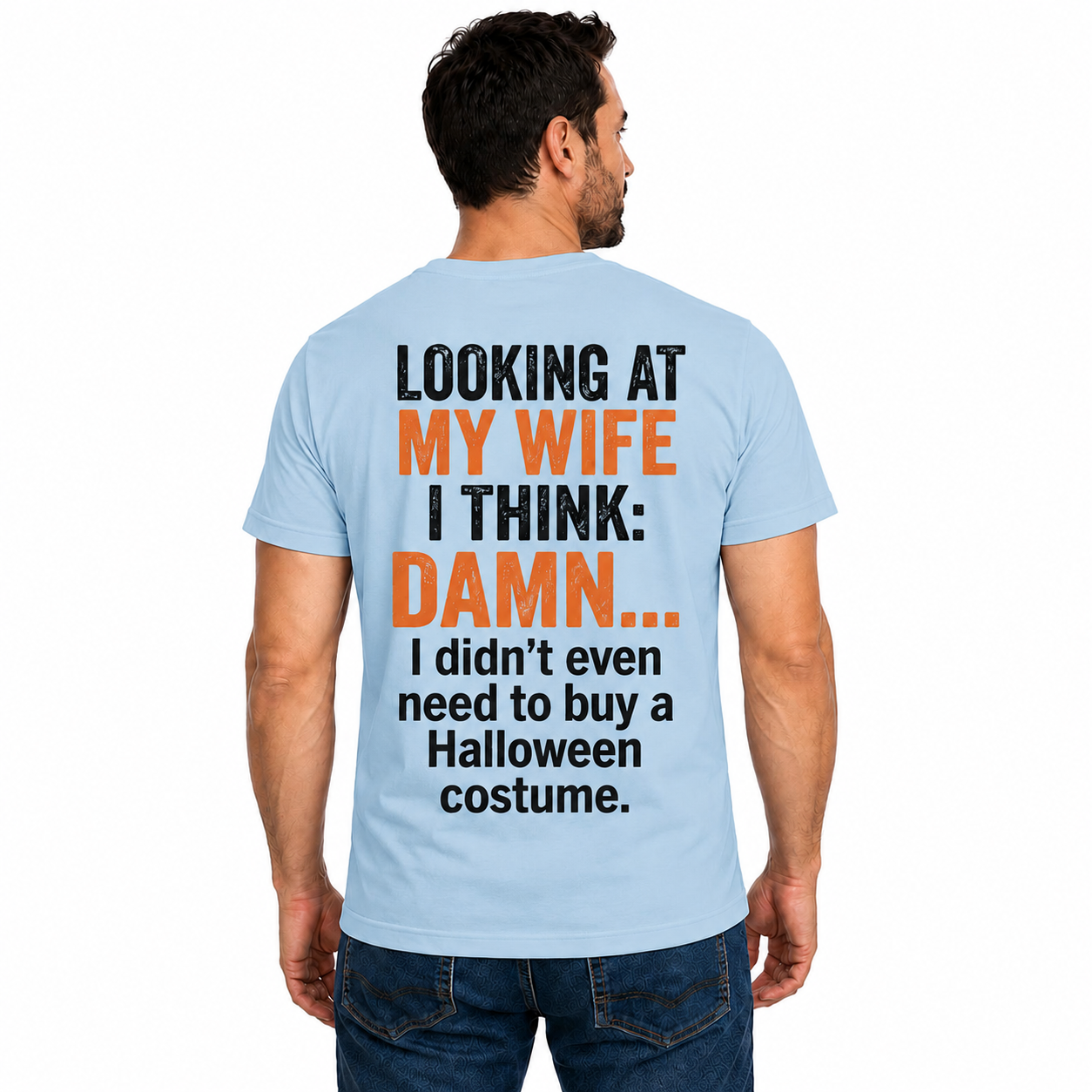 Funny Husband Halloween Costume Shirt Marriage Joke Graphic Tee Gift For Men