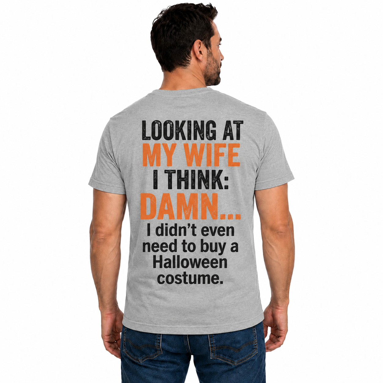Funny Husband Halloween Costume Shirt Marriage Joke Graphic Tee Gift For Men