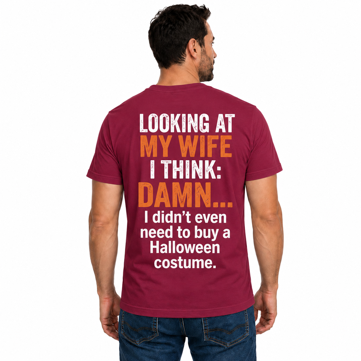 Funny Husband Halloween Costume Shirt Marriage Joke Graphic Tee Gift For Men