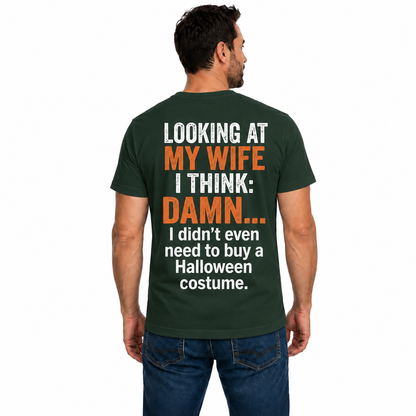 Funny Husband Halloween Costume Shirt Marriage Joke Graphic Tee Gift For Men