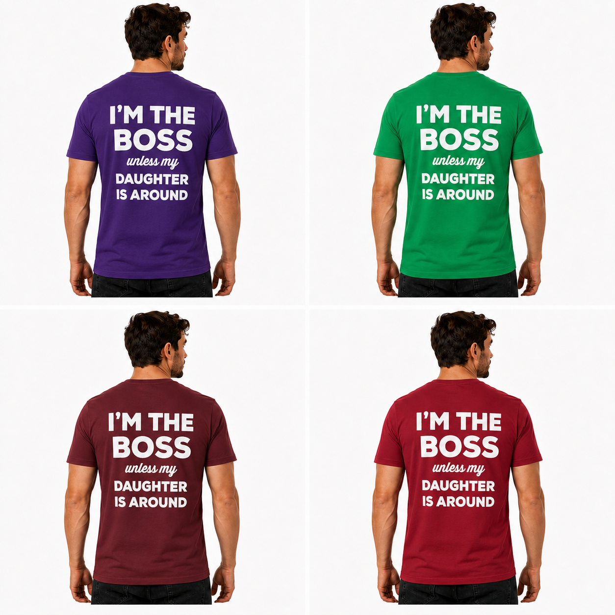 Im The Boss Unless My Daughter Is Around Shirt Funny Dad Graphic Tee Fathers Day Gift For Men