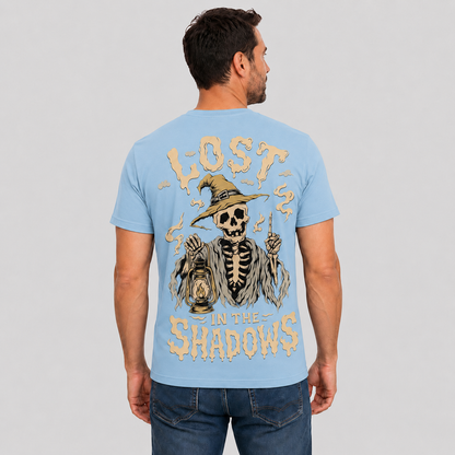 Lost In The Shadows Shirt Spooky Skeleton Halloween Graphic Tee Gothic Witch Gift