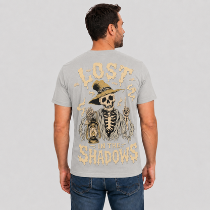 Lost In The Shadows Shirt Spooky Skeleton Halloween Graphic Tee Gothic Witch Gift