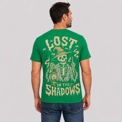 Lost In The Shadows Shirt Spooky Skeleton Halloween Graphic Tee Gothic Witch Gift