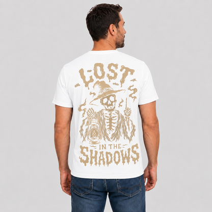 Lost In The Shadows Shirt Spooky Skeleton Halloween Graphic Tee Gothic Witch Gift