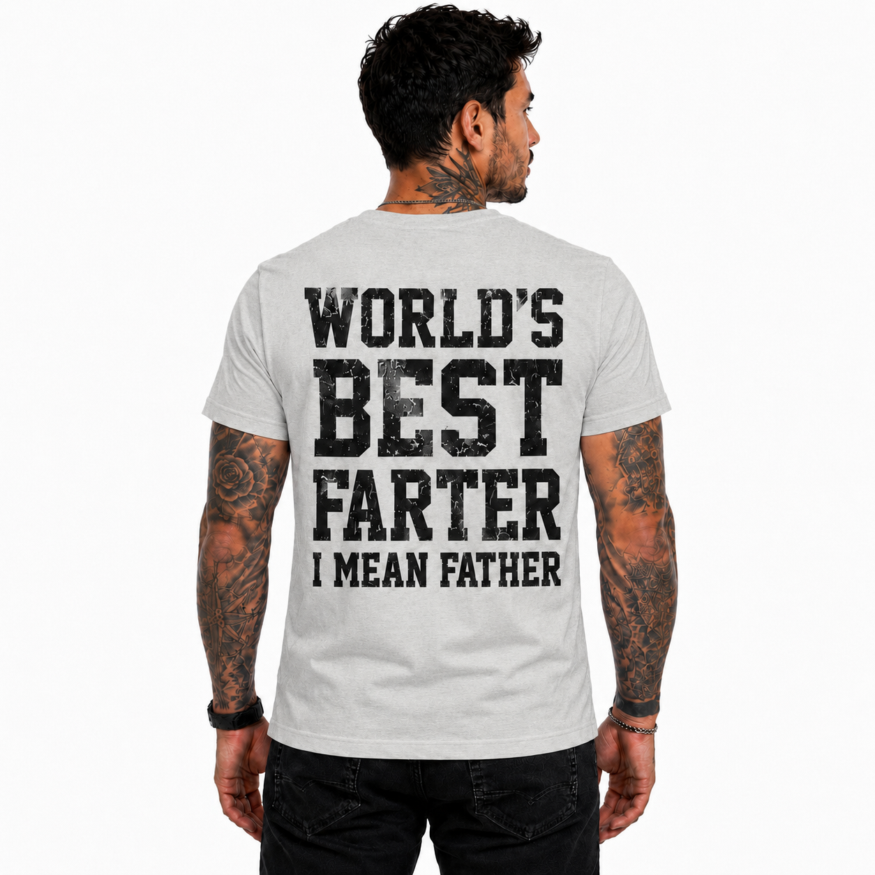 World's Best Farter I Mean Father Graphic Tee Funny Dad Shirt Gift For Fathers