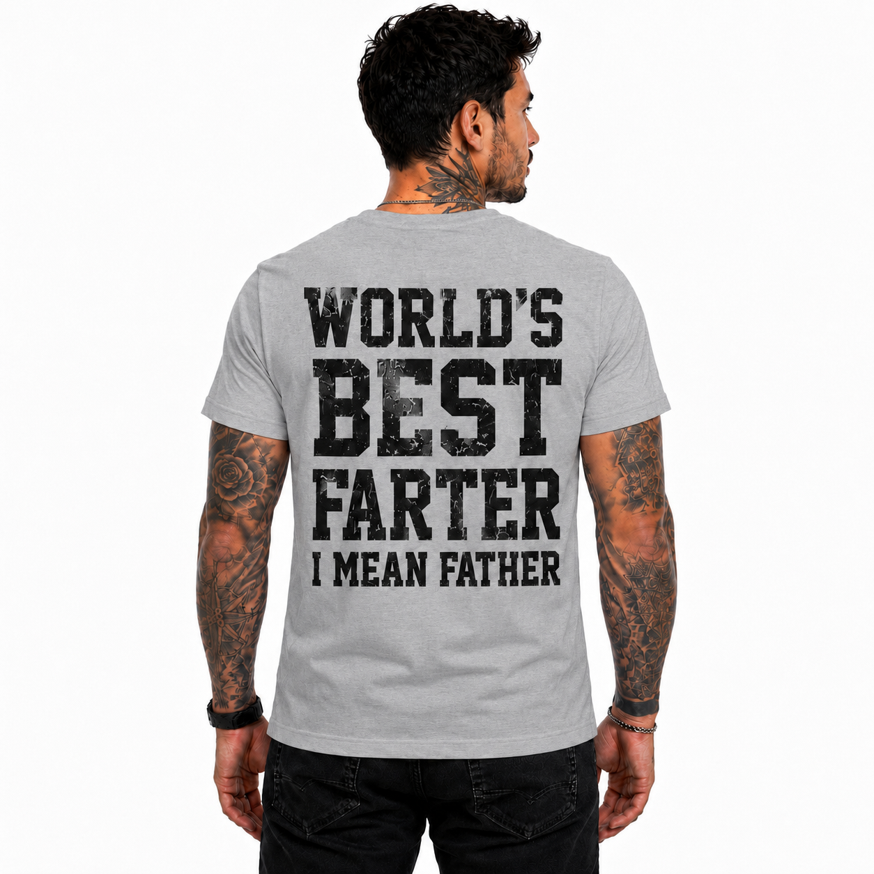 World's Best Farter I Mean Father Graphic Tee Funny Dad Shirt Gift For Fathers