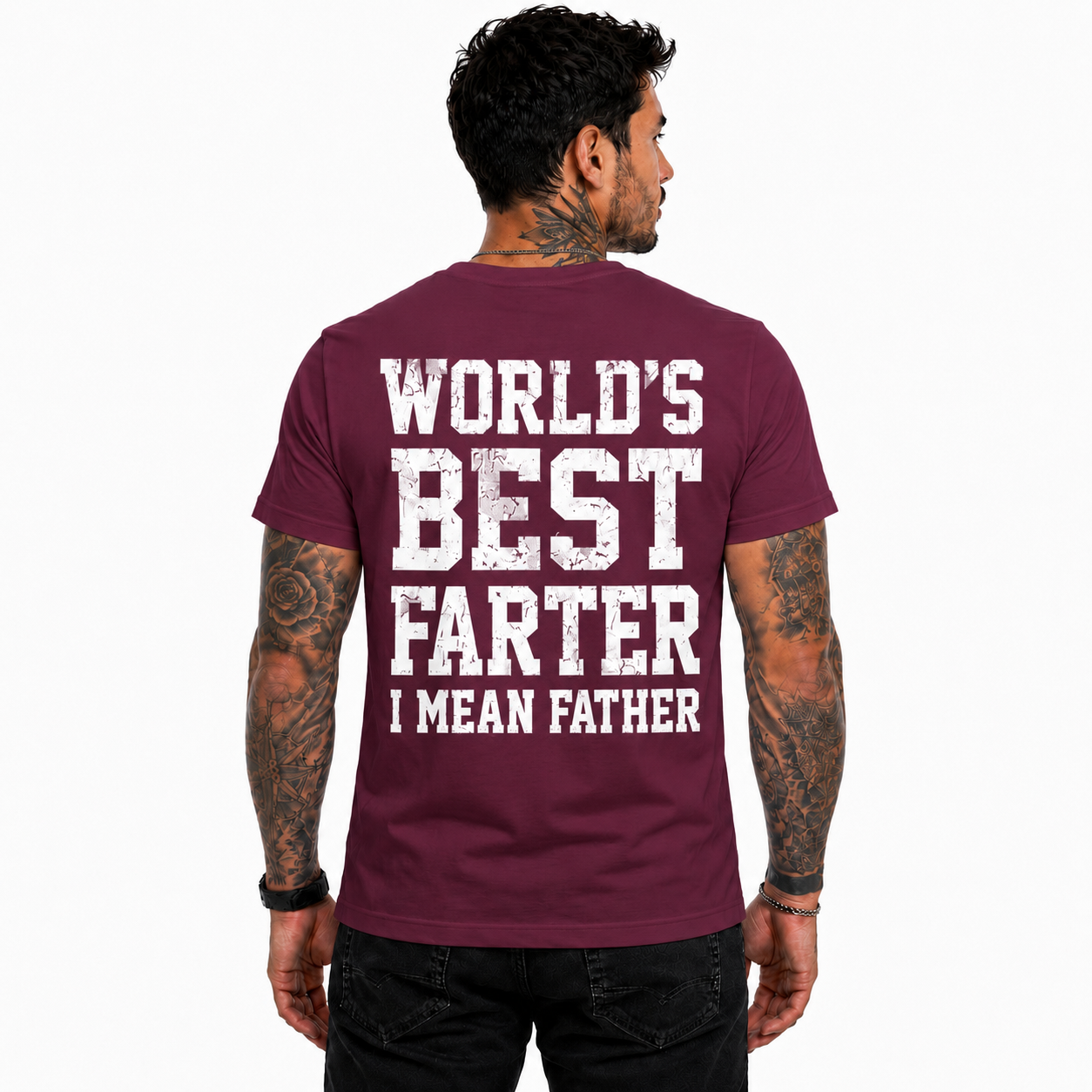 World's Best Farter I Mean Father Graphic Tee Funny Dad Shirt Gift For Fathers