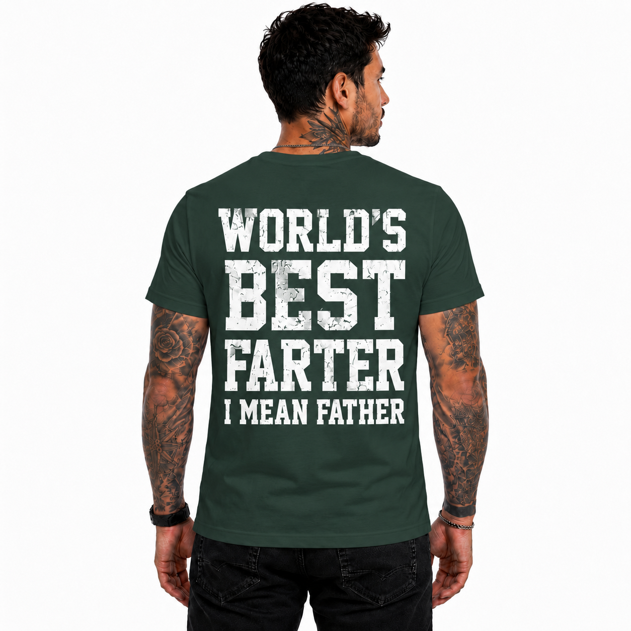 World's Best Farter I Mean Father Graphic Tee Funny Dad Shirt Gift For Fathers