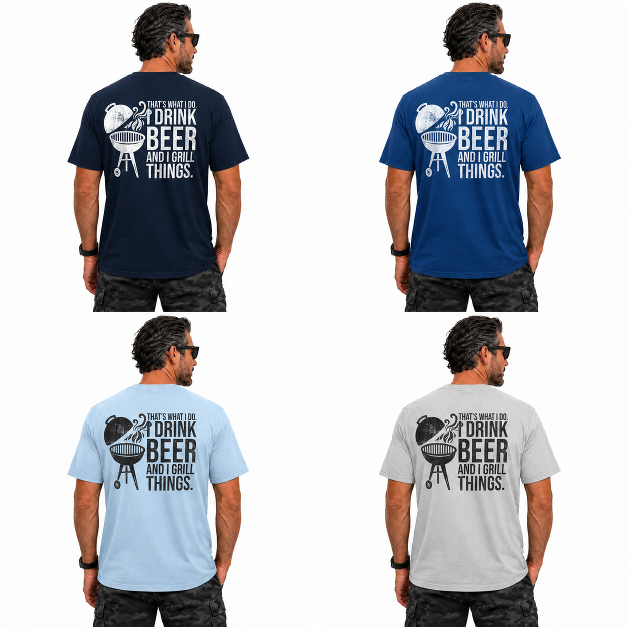 Thats What I Do I Drink Beer And I Grill Things Shirt Funny BBQ Graphic Tee Grilling Gift For Men