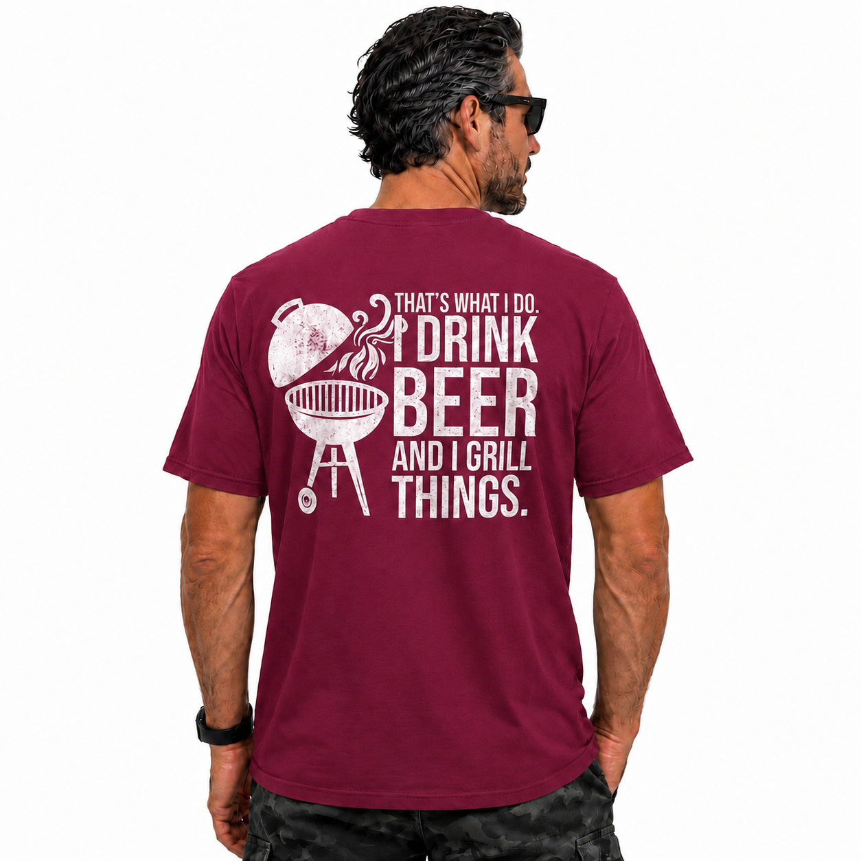 Thats What I Do I Drink Beer And I Grill Things Shirt Funny BBQ Graphic Tee Grilling Gift For Men
