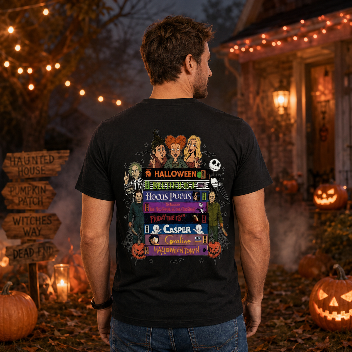 Classic Horror VHS Shirt Retro Scary Movie Halloween Graphic Tee Vintage Spooky Gift
