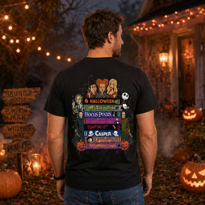 Classic Horror VHS Shirt Retro Scary Movie Halloween Graphic Tee Vintage Spooky Gift