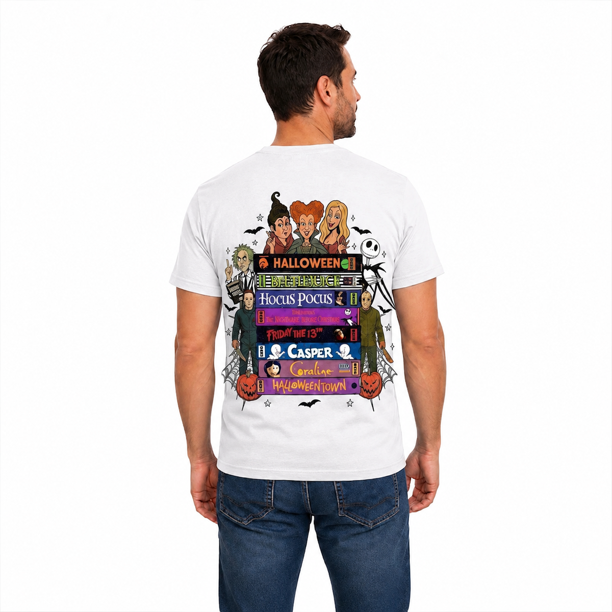 Classic Horror VHS Shirt Retro Scary Movie Halloween Graphic Tee Vintage Spooky Gift