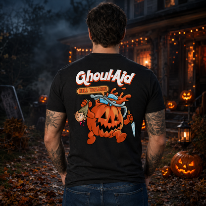 Cool Ghoul Aid Shirt Funny Pumpkin Halloween Graphic Tee Retro Horror Gif