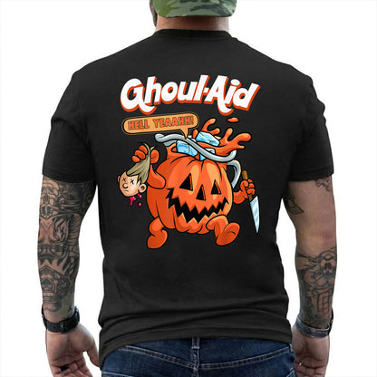 Cool Ghoul Aid Shirt Funny Pumpkin Halloween Graphic Tee Retro Horror Gif