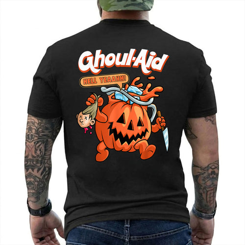 Cool Ghoul Aid Shirt Funny Pumpkin Halloween Graphic Tee Retro Horror Gif