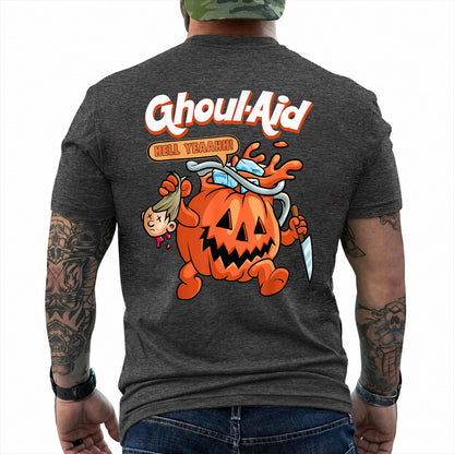 Cool Ghoul Aid Shirt Funny Pumpkin Halloween Graphic Tee Retro Horror Gif