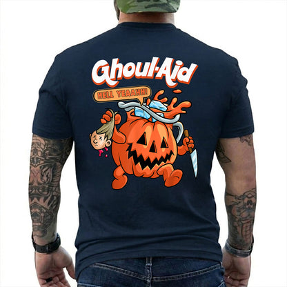 Cool Ghoul Aid Shirt Funny Pumpkin Halloween Graphic Tee Retro Horror Gif