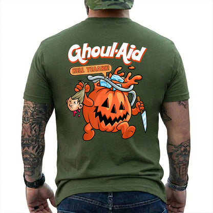 Cool Ghoul Aid Shirt Funny Pumpkin Halloween Graphic Tee Retro Horror Gif