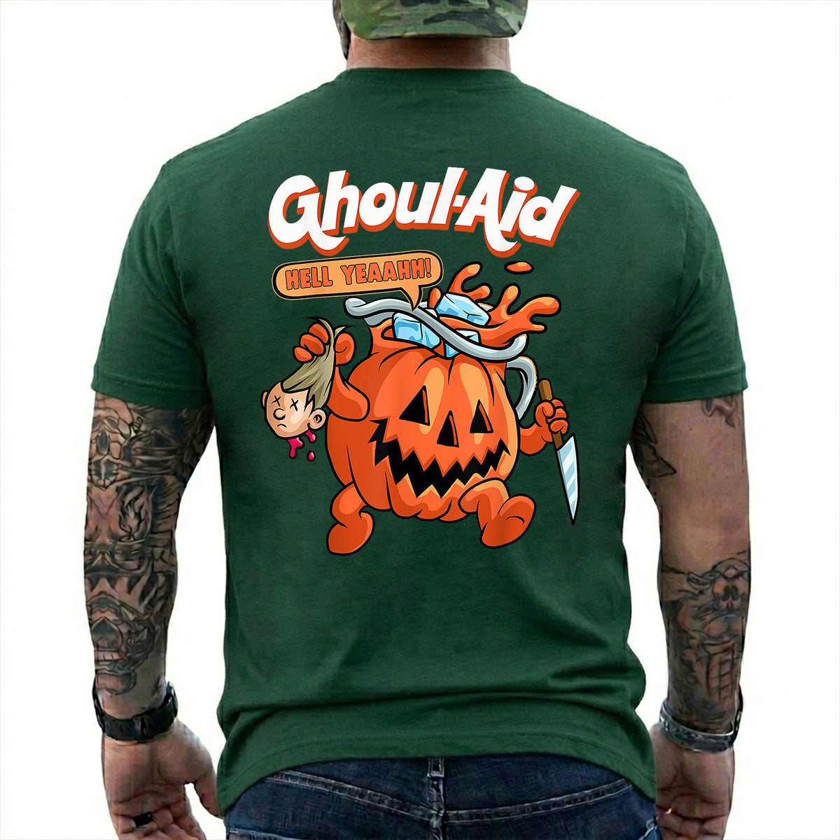 Cool Ghoul Aid Shirt Funny Pumpkin Halloween Graphic Tee Retro Horror Gif