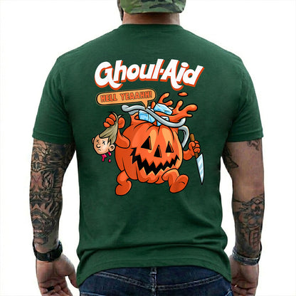 Cool Ghoul Aid Shirt Funny Pumpkin Halloween Graphic Tee Retro Horror Gif