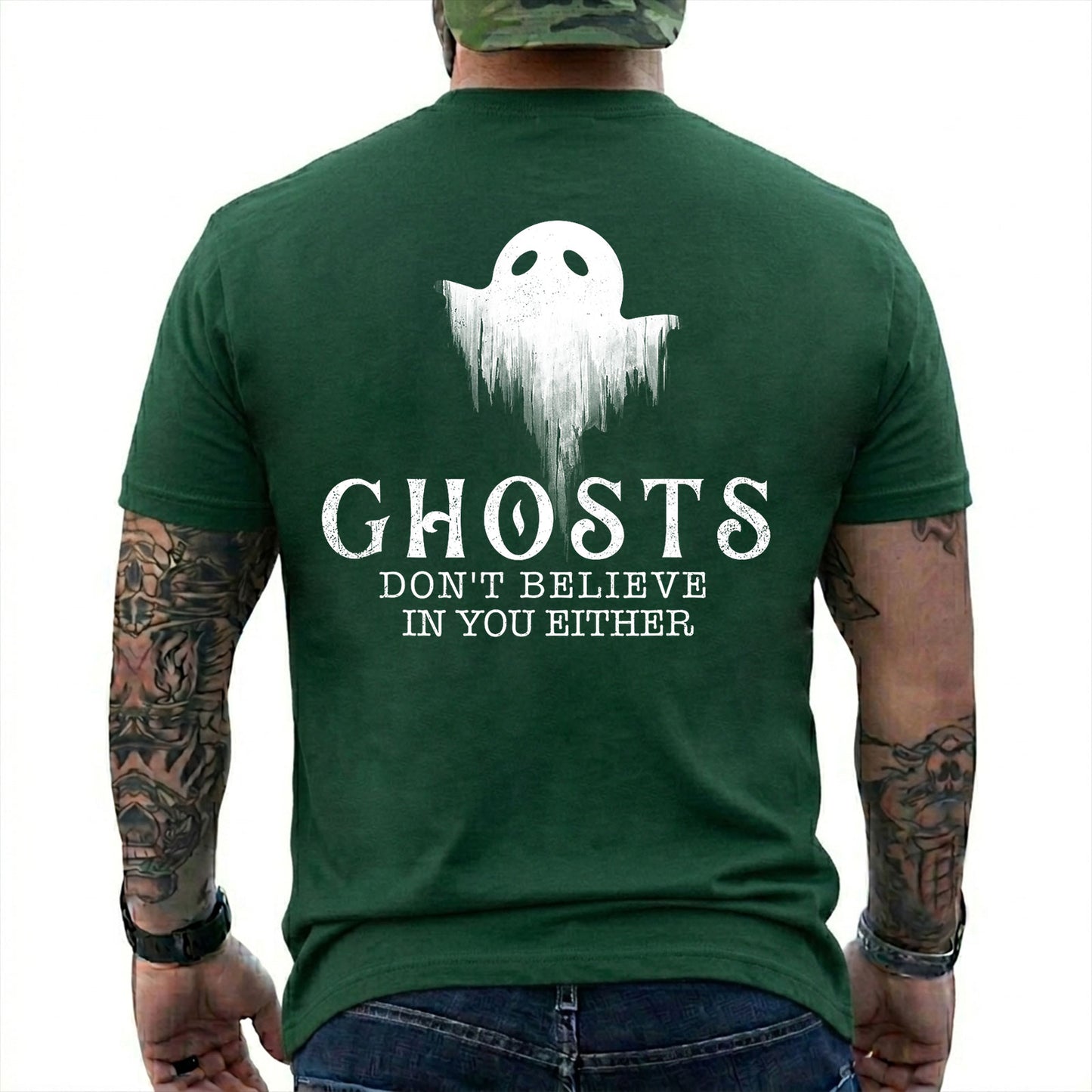 Ghosts Dont Believe In You Either Shirt Funny Paranormal Investigator Graphic Tee Halloween Gift