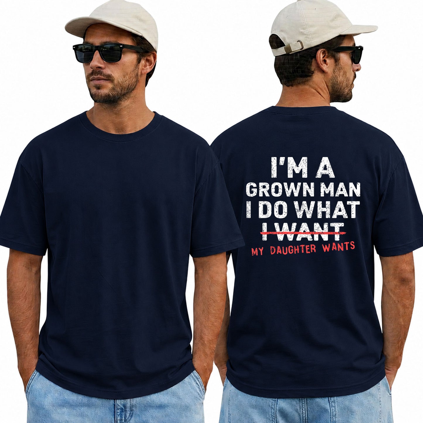 Funny Girl Dad Shirt, I'm a Grown Man I Do What My Daughter Wants Tee, Father's Day Gift, Proud Dad T-Shirt, Gift from Daughter