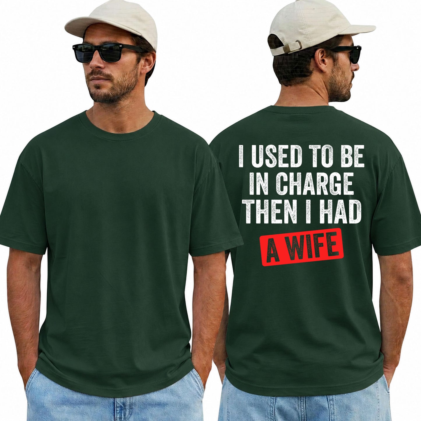 I Used To Be In Charge Then I Had A Wife Shirt Funny Husband Graphic Tee Marriage Gift For Men