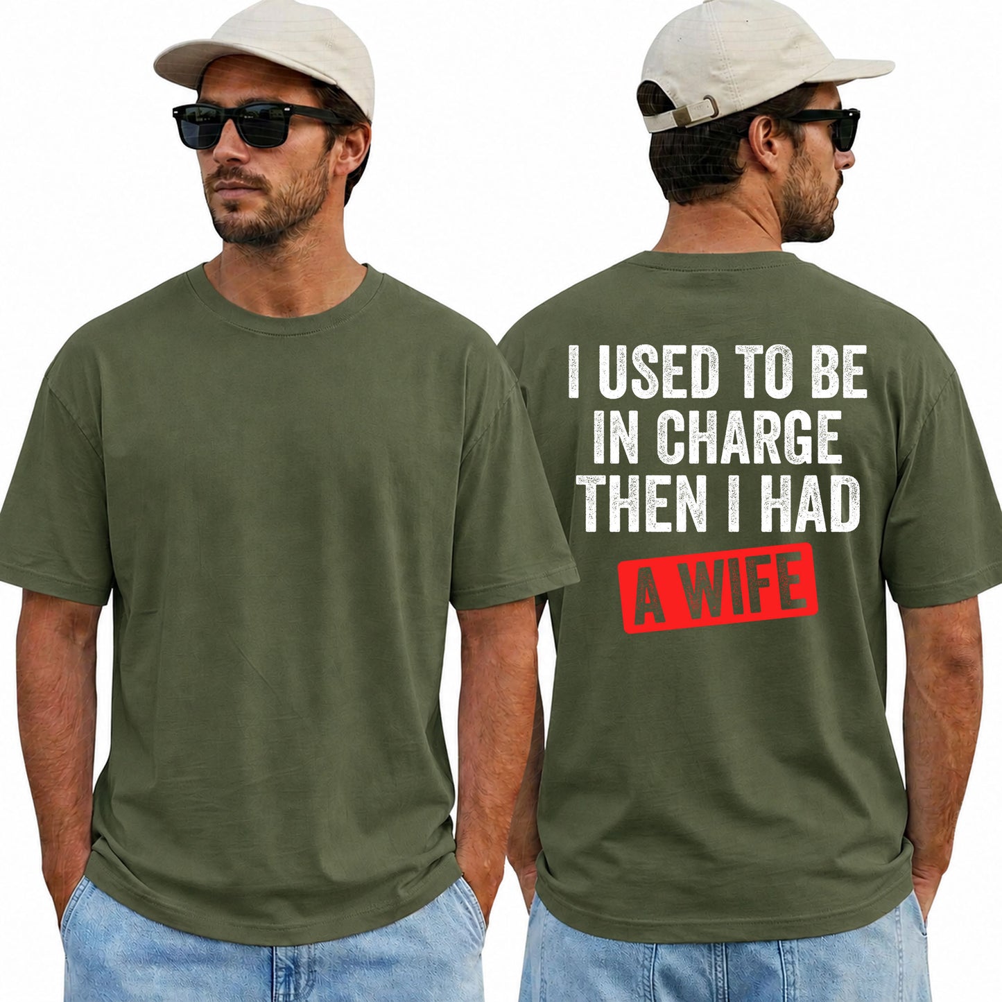 I Used To Be In Charge Then I Had A Wife Shirt Funny Husband Graphic Tee Marriage Gift For Men