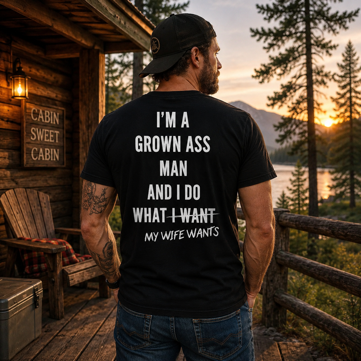 Im A Grown Ass Man Shirt Funny Husband Graphic Tee Marriage Humor Gift For Men