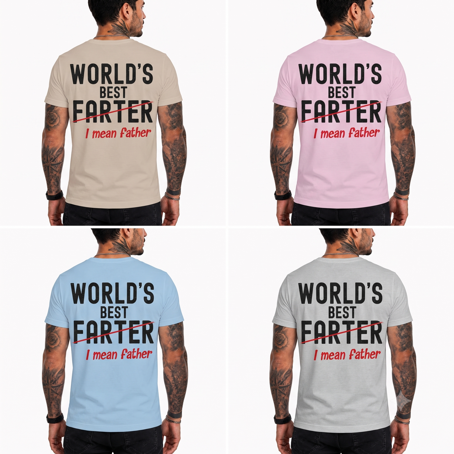 World's Best Farter I Mean Father Shirt Funny Dad Graphic Tee Father's Day Gift For Dad