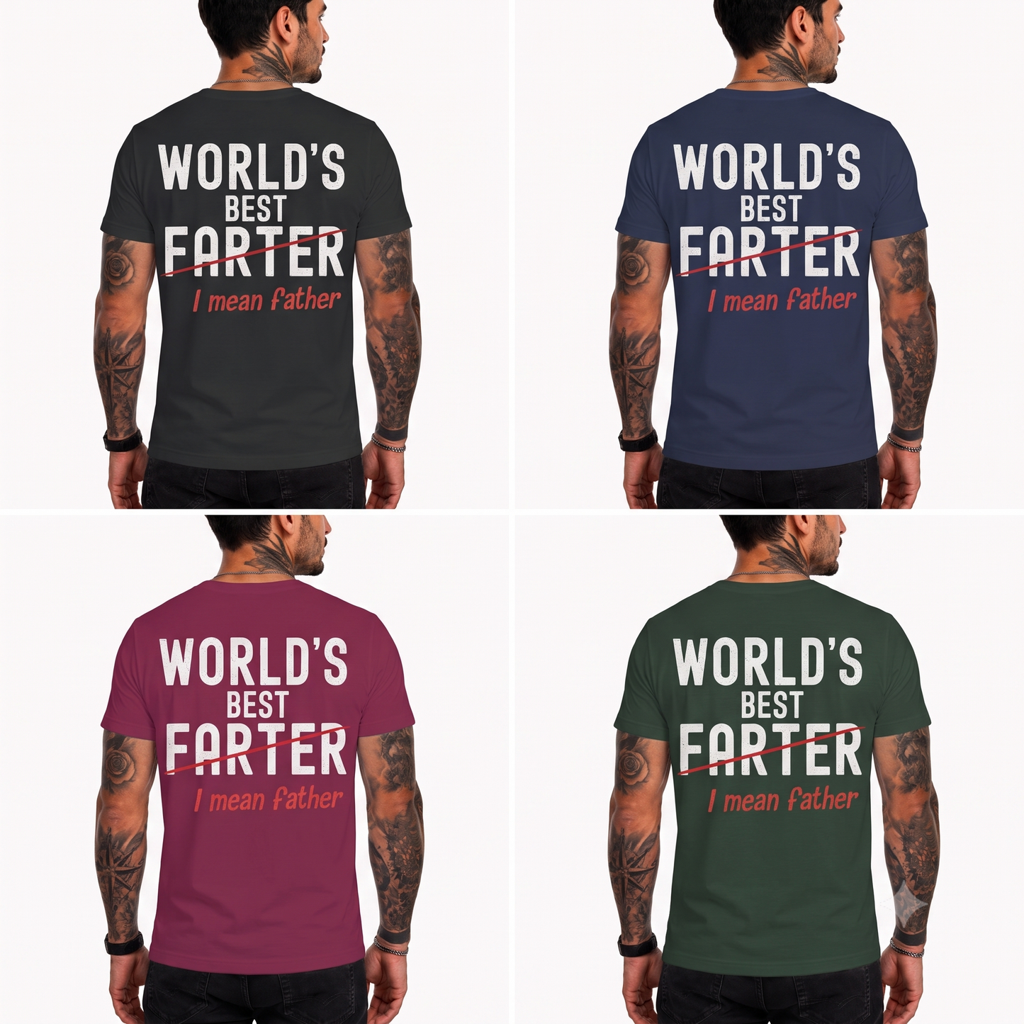 World's Best Farter I Mean Father Shirt Funny Dad Graphic Tee Father's Day Gift For Dad