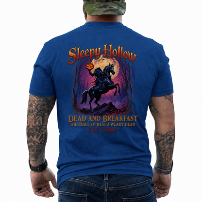 Sleepy Hollow Dead And Breakfast Shirt Funny Halloween Horror Graphic Tee Gothic Gift