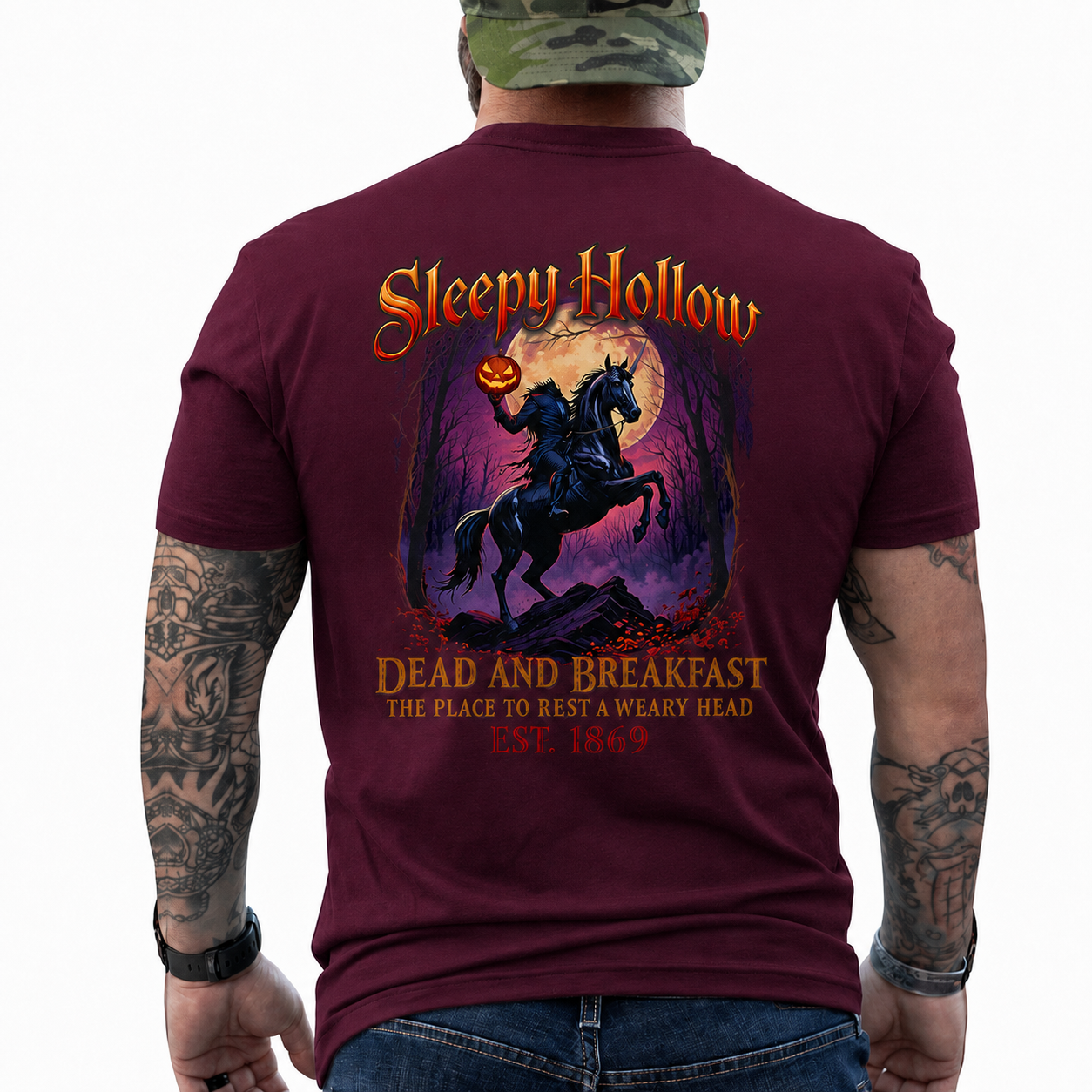 Sleepy Hollow Dead And Breakfast Shirt Funny Halloween Horror Graphic Tee Gothic Gift
