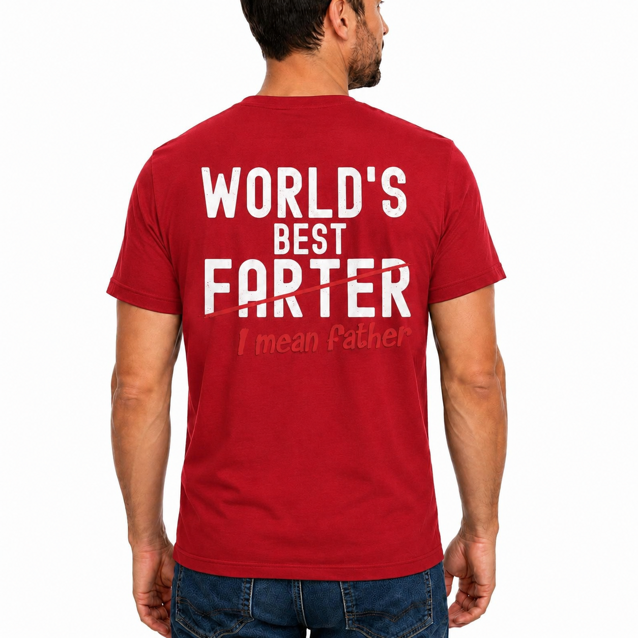 Worlds Best Farter I Mean Father Shirt Funny Dad Joke Graphic Tee Fathers Day Gift For Dad