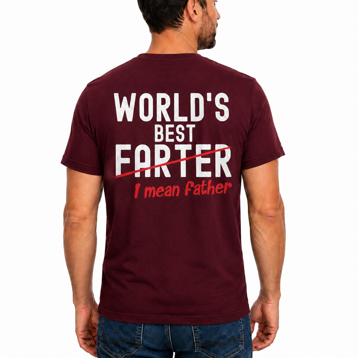 Worlds Best Farter I Mean Father Shirt Funny Dad Joke Graphic Tee Fathers Day Gift For Dad