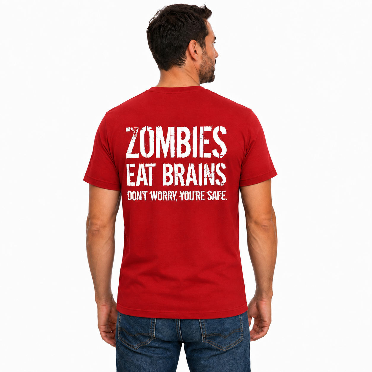 Zombies Eat Brains Shirt Funny Zombie Halloween Graphic Tee Horror Costume Gift For Adults