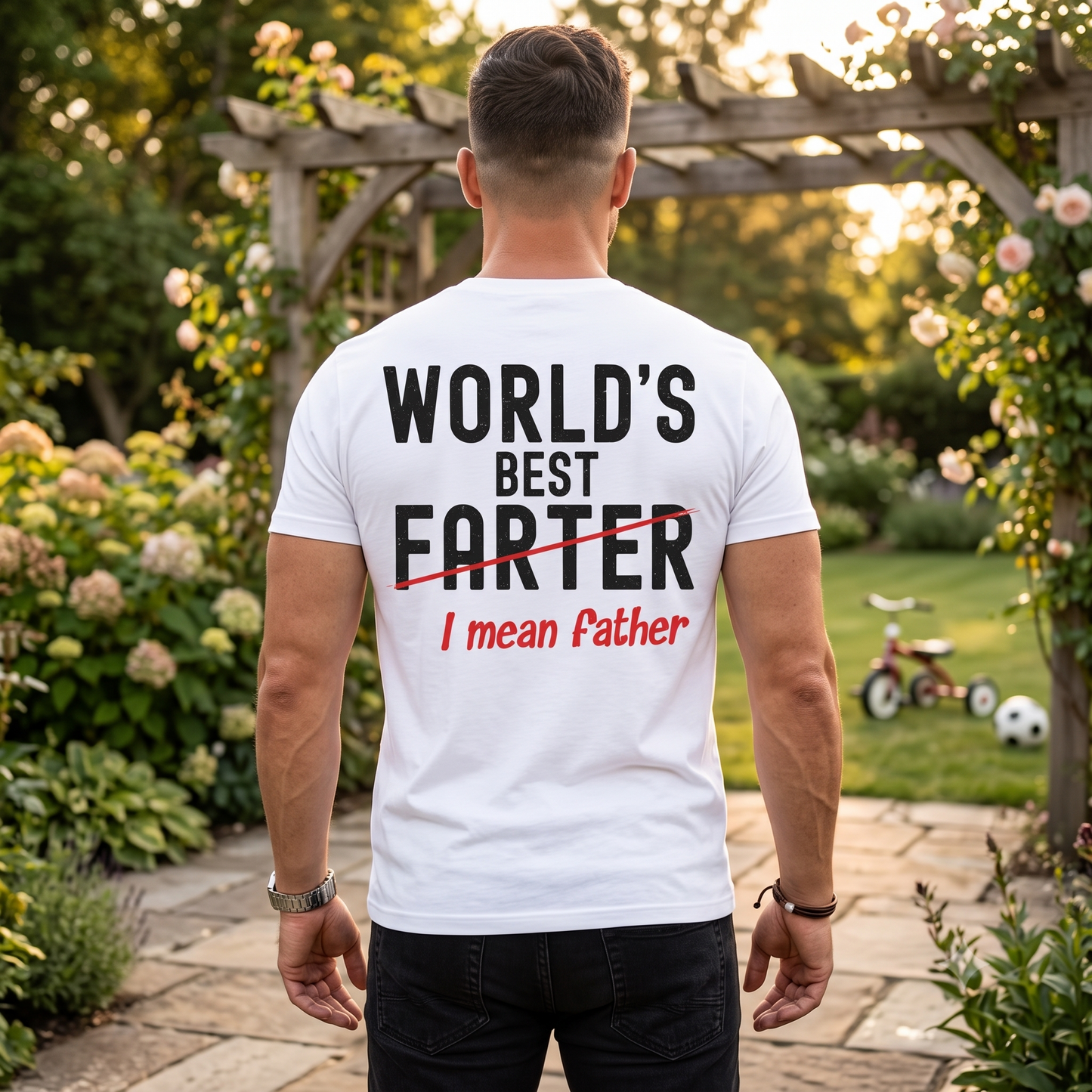 World's Best Farter I Mean Father Shirt Funny Dad Graphic Tee Father's Day Gift For Dad