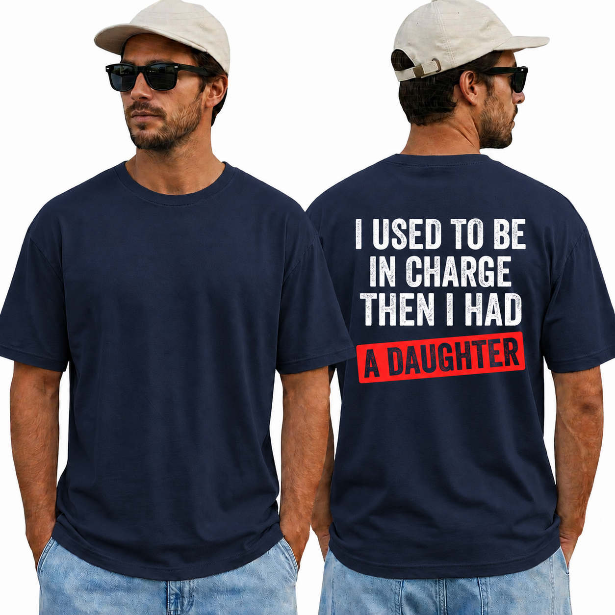Funny Girl Dad Shirt, I Used to Be in Charge Then I Had a Daughter Tee, Father's Day Gift, Proud Dad T-Shirt, Gift from Daughter