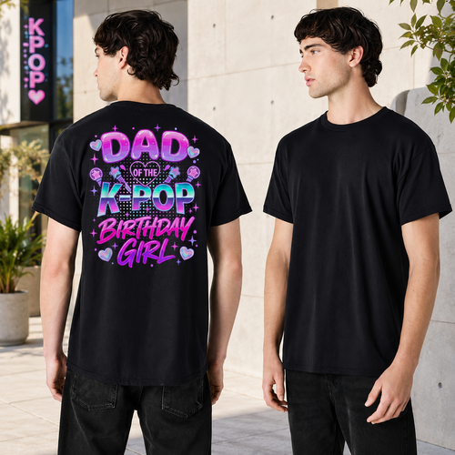 K-Pop Girl Dad Shirt, Dad of the K-Pop Birthday Girl Tee, Funny Girl Dad Shirt, Father's Day Gift, Kpop Dad Gift, Gift for Dad