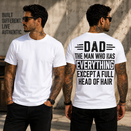 Funny Bald Dad Shirt, Dad Humor T-Shirt, Father's Day Gift, Bald Dad Graphic Tee, Gift for Dad, Funny Father Shirt, Dad Joke Tee