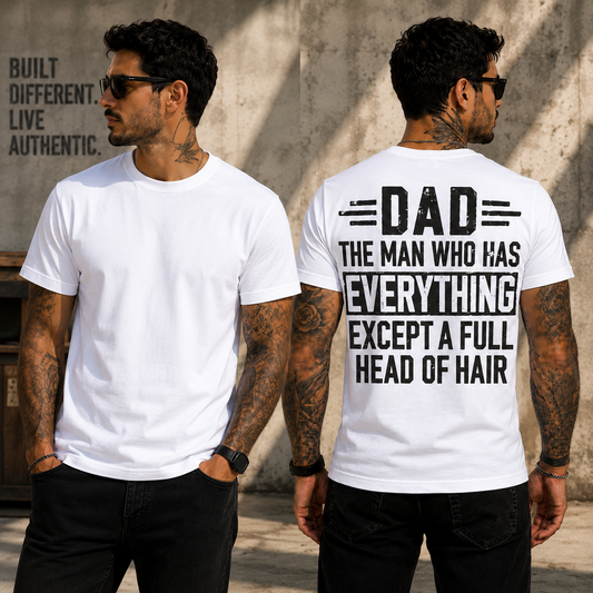 Funny Bald Dad Shirt, Dad Humor T-Shirt, Father's Day Gift, Bald Dad Graphic Tee, Gift for Dad, Funny Father Shirt, Dad Joke Tee