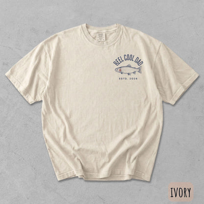 Reel Cool Dad T-Shirt, Custom Fishing Dad Shirt, Funny Gift for Fisherman